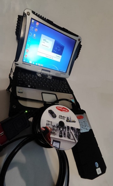 Kit Tester Auto Profesional Turisme &amp; Camioane in limba Romana cu Laptop/Tableta Panasonic CF19 Thoughbook, bluetooth 5.0, full activat si gata de utilizare 12/24V - Img 4