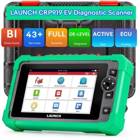 Launch X431 CRP919 EV, Tableta Thoughbook Verde 4/64Gb, Tester auto multimarca dedicat masinilor electrice cu peste 43 de funcții de service, bidirectional, codari si adaptari online, 2 Ani update online Gratuit - Img 8
