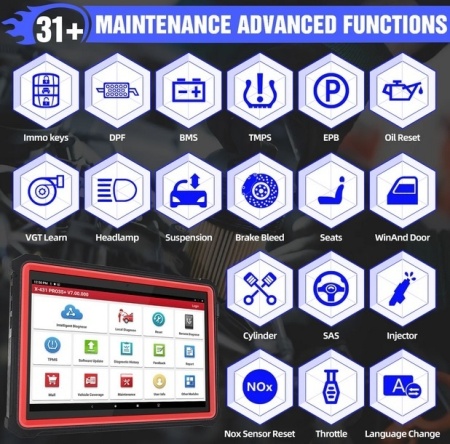 LAUNCH X431 PRO3S+ V2.0 – Scanner de diagnosticare auto profesional bidirecțional in limba Romana cu codare ECU și topologie, Tableta 10.1 Inch, 3/32+128GB, 31 Functii Speciale, Adas, 2 Ani Update - Img 5