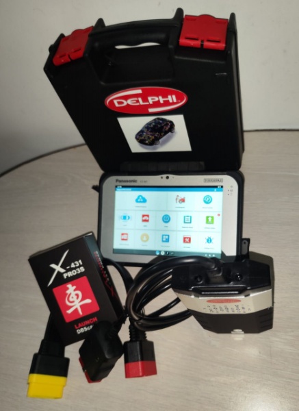 NOU !!! Tester Auto Turisme+ Camioane Launch/Delphi Bluetooth DUAL-BOOT (Optiune) + Tableta PANASONIC Touchscreen FZM1, 4/128GB SSD, Intel I5 Generatia 5.01, Antisoc, Rezistenta la Praf, Ploaie - Img 6