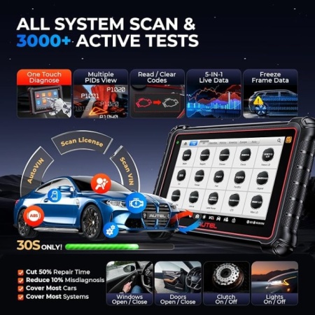 Oferta KIT Autel MaxiPRO MP900TS Romana (GRATIS Autel MV105/8S), oferă toate funcțiile obișnuite de diagnosticare și de service + codare TPMS - Img 5