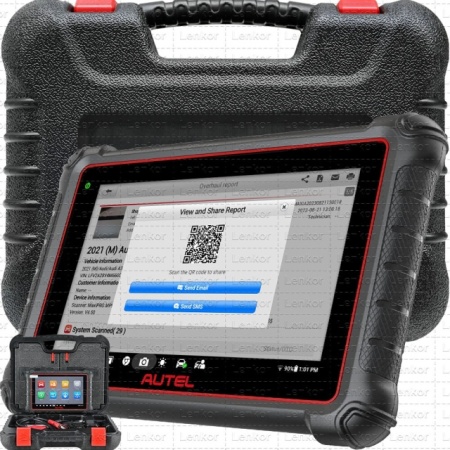 Tester auto profesional Autel MaxiCOM MK900 (conexiune cu cablu OBD2) Instrument de diagnosticare service auto multimarca, Suporta DoIP/CAN FD și funcții de testare a bateriei - Img 6