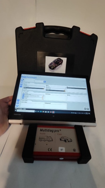 Kit Tester Auto Profesional Multidiag Pro+ Turisme &amp; Camioane in limba Romana cu Laptop/Tableta Toshiba 12.5 Inch, bluetooth 5.0, full activat diagnoza, programari, functii speciale => Program coduri eroare Inclus - Img 3