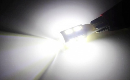 Leduri auto canbus cu lupa model T10 W5W 10 led-uri SMD 5630 - Img 2