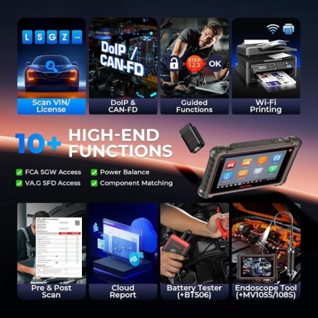 Oferta KIT Autel MaxiPRO MP900TS Romana (GRATIS Autel MV105/8S), oferă toate funcțiile obișnuite de diagnosticare și de service + codare TPMS - Img 2