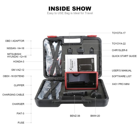 Original Launch X431 Pros Mini cu tableta thoughbook Online Update 24 luni, Wifi / Bluetooth X431, OBFCM activ - Img 5
