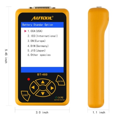 Tester auto baterii, alternator, electromotor AUTOOL BT460 12V / 24V Turisme / Camioane - Img 5