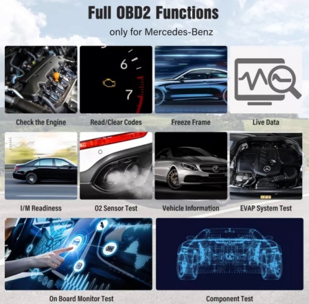 Tester auto profesional MERCEDES, Aparat Original Launch X431 Creader Elite pentru Mercedes Benz, Diagnoza, Codari, Adaptari, Programari ECU, Functii Speciale 31+, Online Acces + Update Oficial Mercedes - Img 3