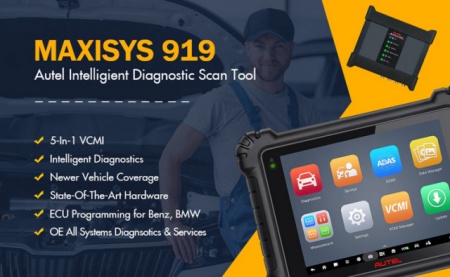 Autel MaxiSys MS919 Advanced MaxiFlash 5-in-1 VCMI Osciloscop, Reparatii Asistate, Programare ECUECU, update limba Romana - Img 3