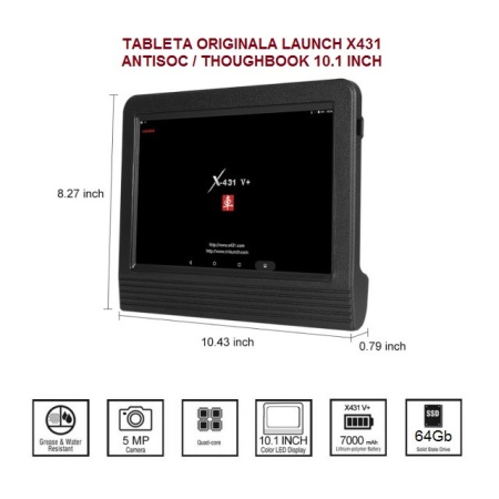 BESTDEAL! Original Launch X431 V+ PRO4 Wifi/Bluetooth Tableta Toughbook 10.1'' Tester Auto Profesional Meniu Romana, OBFCM Activ - Img 4