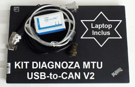 Kit Diagnoza Motoare MTU (USB-to-CAN V2), versiune profesionala full instalata