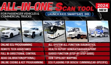 Promotie 3 ani Update Online: LAUNCH X431 SmartSafe iSmartLink D01 4/128 Gb, 10.1 Inch, Tester Auto Multimarca Profesional Turisme+Camioane, DoiP și FD CAN, ADAS + Programarea IMMO, Codari Online + Offline Active - Img 7