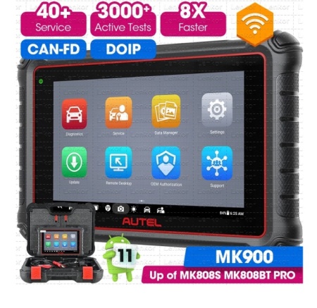 Tester auto profesional Autel MaxiCOM MK900 (conexiune cu cablu OBD2) Instrument de diagnosticare service auto multimarca, Suporta DoIP/CAN FD și funcții de testare a bateriei - Img 9