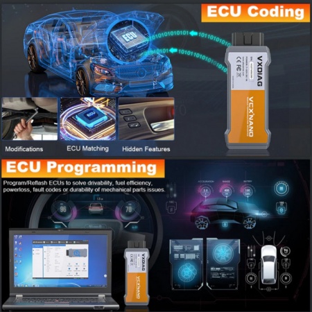 Interfata diagnoza Volvo DiCE 2014d VXDIAG VCX NANO, model dedicat Volvo, Codare ECU, Programari - Img 2