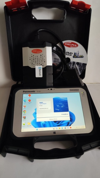 Kit Tester Auto Profesional Multimarca Turisme &amp; Camioane + Tableta Panasonic 4GB/128GB SSD in limba Romana, bluetooth 5.0, full activat diagnoza, programari, functii speciale Service Auto - Img 3