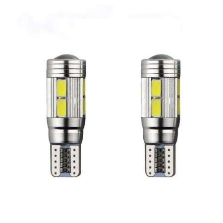 Leduri auto canbus cu lupa model T10 W5W 10 led-uri SMD 5630 - Img 4