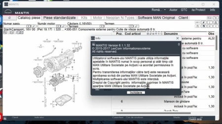 MANTIS update 2024, cea mai extinsa baza de date tehnica, catalog piese pentru toata gama MAN, camioane, utilaje, motoare, Limba ROMANA activa full, cautare dupa VIN - Img 4