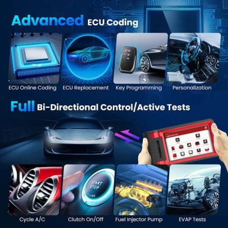 Promotie: Tester auto profesional THINKCAR Bi-Directional THINKTOOL PD8 Codare ECU, Programari, Functii Programari Active, meniu Limba Romana ! - Img 3