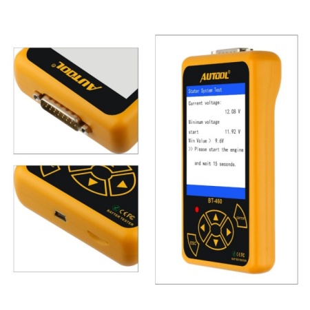 Tester auto baterii, alternator, electromotor AUTOOL BT460 12V / 24V Turisme / Camioane - Img 7