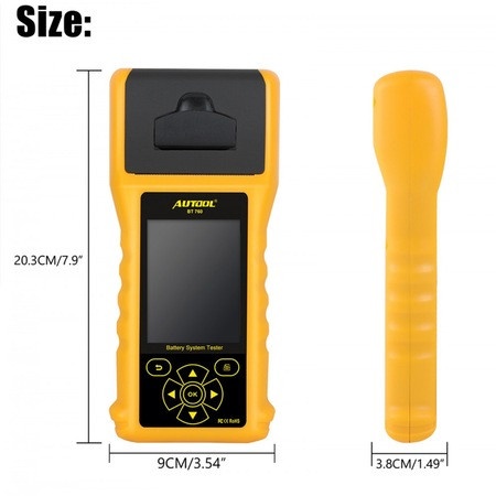 Tester pentru baterii auto cu imprimanta AUTOOL BT760, 6 - 32volti - Img 3