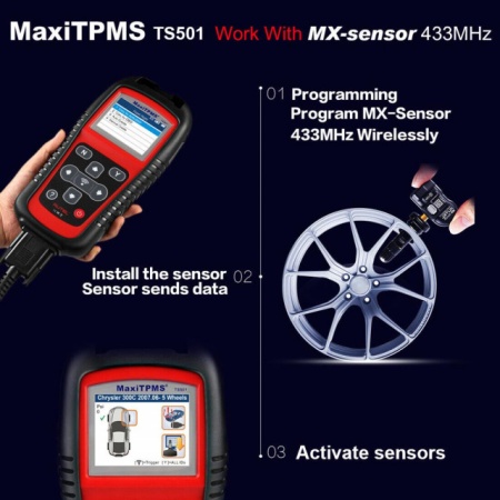 Autel MaxiTPMS TS501 Tester Activare Programare senzori presiune - Img 4