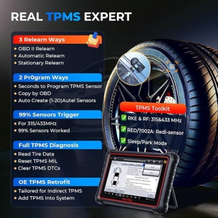 Oferta KIT Autel MaxiPRO MP900TS Romana (GRATIS Autel MV105/8S), oferă toate funcțiile obișnuite de diagnosticare și de service + codare TPMS - Img 3