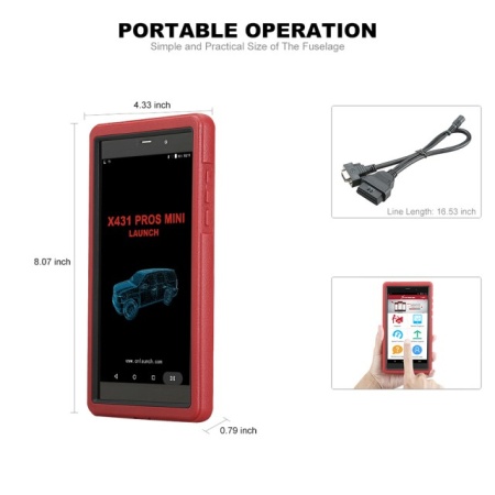 Original Launch X431 Pros Mini cu tableta thoughbook Online Update 24 luni, Wifi / Bluetooth X431, OBFCM activ - Img 8