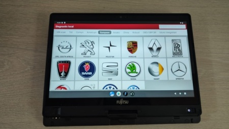 Promotie ! Laptop Tableta Diagnoza Auto Touchscreen DUAL-BOOT: Android + Windows => Fujitsu T939 Diagonala 37 CM I5 8365U 16/256 GB UltraBook Touch/Pliabil, Aluminiu, Senzor Soc, Cititor Amprenta, Windows activat - Img 7