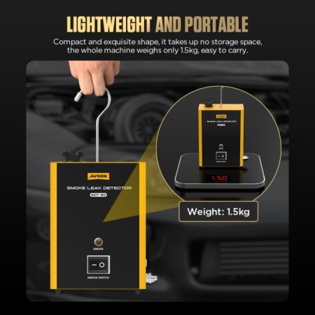 Promotie Tester auto Autool SDT50 Detectie scurgere fum turisme si camioane, aparat de diagnosticare prin utilizarea fumului - Img 7
