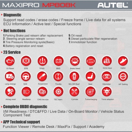 Promotie ! Tester Diagnoza auto Profesional original Autel MaxiPRO MP808K - Update ONLINE - Img 4