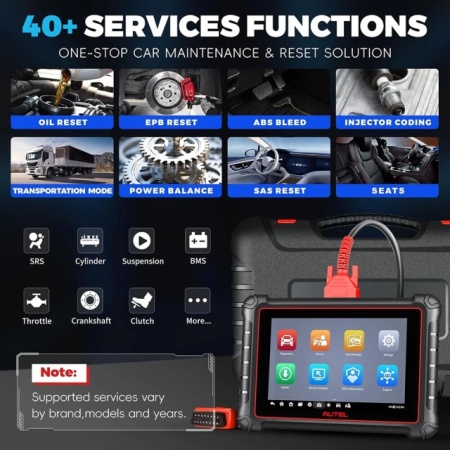 Tester auto profesional Autel MaxiCOM MK900 (conexiune cu cablu OBD2) Instrument de diagnosticare service auto multimarca, Suporta DoIP/CAN FD și funcții de testare a bateriei - Img 4