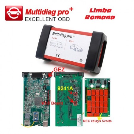 Tester Auto Turisme si Camioane Multidiag PRO+ 3in1 Bluetooth V3.0 NEC 9241 Chip