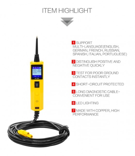 Tester circuit electric auto AUTOOL BT260 6-30V - Img 6