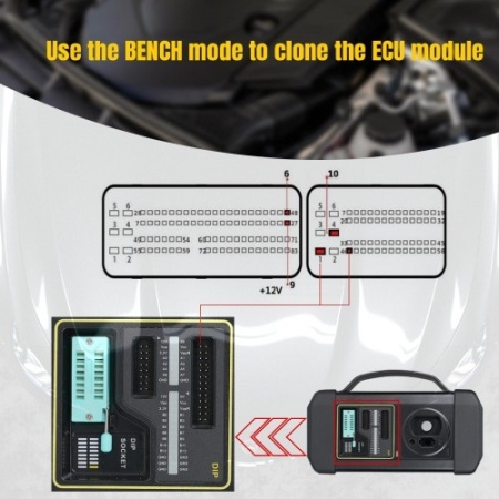 Adaptor Launch X431 MCU3 pentru X-PROG3 GIII pentru Mercede Benz, toate cheile pierdute și citirea ECU TCU - Img 7