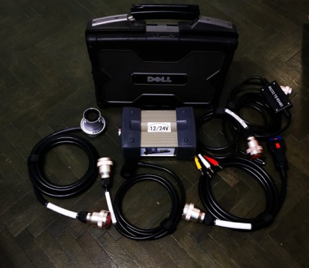 Kit tester auto Mercedes Mb Star C3 + Laptop Militar Xfr D630 12/24V, model profesional service - Img 4