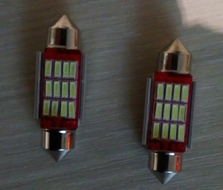Leduri auto canbus c5w pentru numar, interior model 12SMD 4014 LED 12 V - Img 4