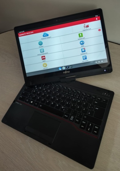 Promotie ! Laptop Tableta Diagnoza Auto Touchscreen DUAL-BOOT: Android + Windows => Fujitsu T939 Diagonala 37 CM I5 8365U 16/256 GB UltraBook Touch/Pliabil, Aluminiu, Senzor Soc, Cititor Amprenta, Windows activat