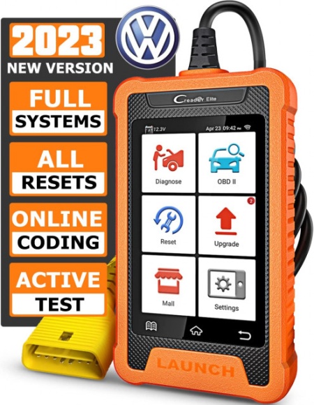 PROMOTIE VCDS+BMW Elite Tableta HD 4 inch inclusa, Tester auto profesional VAG, Aparat Original Launch X431 Creader Elite pentru Volkswagen, Audi, Seat, Skoda, Bugatti, Bentley, Lamborghini + Gama BMW (Inclus Update ONLINE) - Img 2