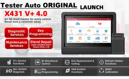 BESTDEAL! Original Launch X431 V+ PRO4 Wifi/Bluetooth Tableta Toughbook 10.1'' Tester Auto Profesional Meniu Romana, OBFCM Activ - Img 8