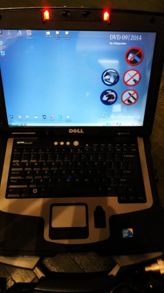 Kit tester auto Mercedes Mb Star C3 + Laptop Militar Xfr D630 12/24V, model profesional service - Img 5