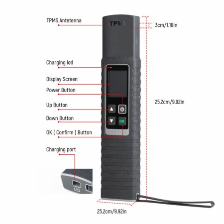 Launch X-431 TSGUN TPMS Tester auto monitorizare presiune pneuri - Img 6