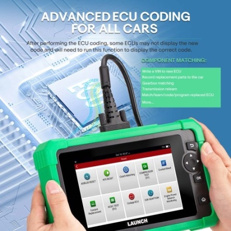 Launch X431 CRP919 EV, Tableta Thoughbook Verde 4/64Gb, Tester auto multimarca dedicat masinilor electrice cu peste 43 de funcții de service, bidirectional, codari si adaptari online, 2 Ani update online Gratuit - Img 5