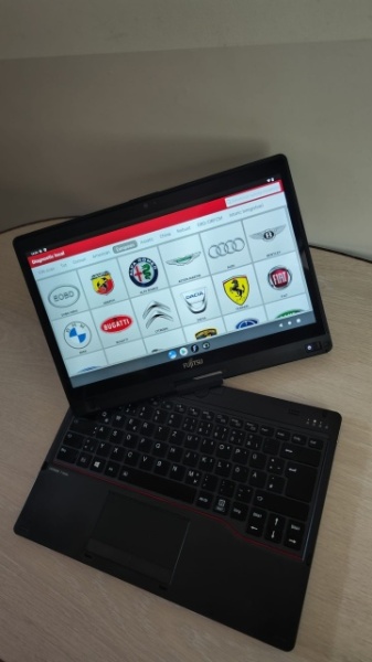 Promotie ! Laptop Tableta Diagnoza Auto Touchscreen DUAL-BOOT: Android + Windows => Fujitsu T939 Diagonala 37 CM I5 8365U 16/256 GB UltraBook Touch/Pliabil, Aluminiu, Senzor Soc, Cititor Amprenta, Windows activat - Img 8