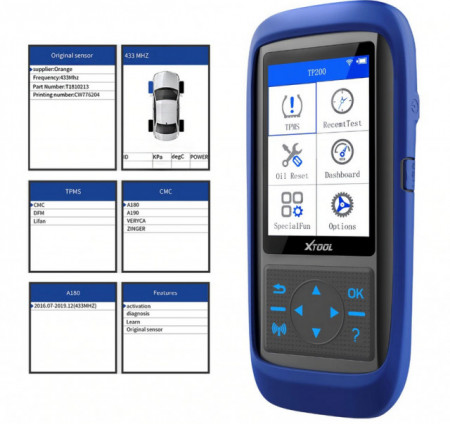 Tester auto monitorizare presiune pneuri / anvelope XTOOL TP150 315&433 MHZ