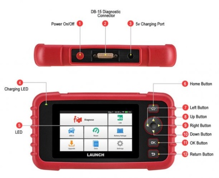 Tester diagnoza auto LAUNCH X431 CRP129X, kit diagnoza auto complet incluzand tableta - Img 5