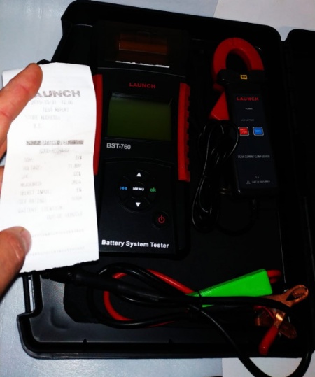 Tester profesional baterii, alternator, electromotor Launch BST-760 cu imprimanta - Img 4