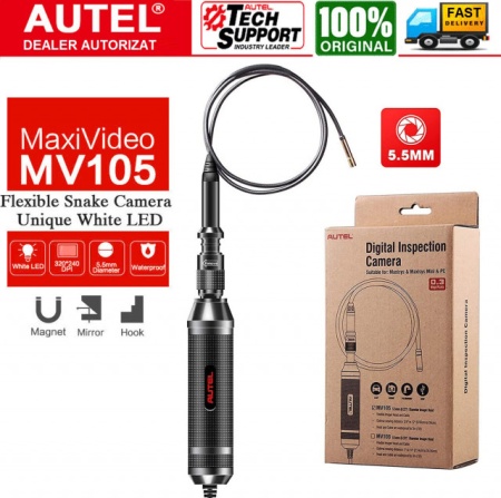 Videoscop profesional, camera de inspectie digitala Autel MaxiVideo MV105 diametru de 5.5mm, Uz Auto, Industrial, Agricultura, Instalatii Sanitare, Conducte/Tevi - Img 7