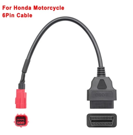 Adaptor pentru motociclete HONDA Guzzi Piaggio Vespa 6PINI la 16Pin OBD2 Conector de diagnosticare Motociclete OBDII Extensie - Img 2
