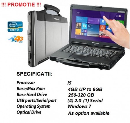 Laptop Militar Toughbook Panasonic I5 Cf-53 Touchscreen Diagnoza