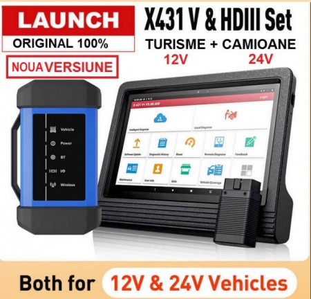 Nou ! Launch X431 V+ PRO4 tester auto universal Turisme, Camioane, Autobuze, Utilaje HD 3.0 Wifi/Bluetooth Model NOU Obfcm activ